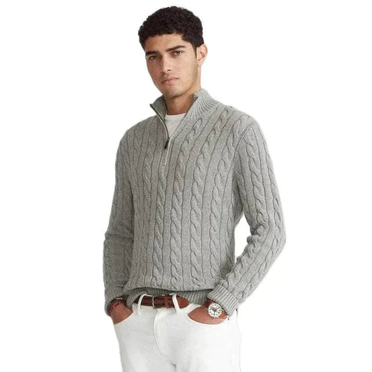 Maglione in con Mezza Zip da Uomo | Ideale per Autunno/Inverno