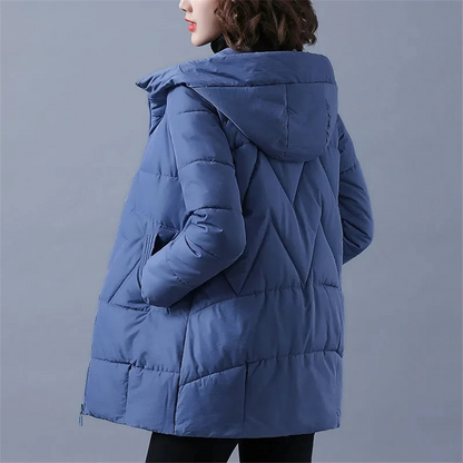 Giacca Trapuntata a Coste Monocolore con Chiusura a Zip per Donna | Ideale per Autunno/Inverno