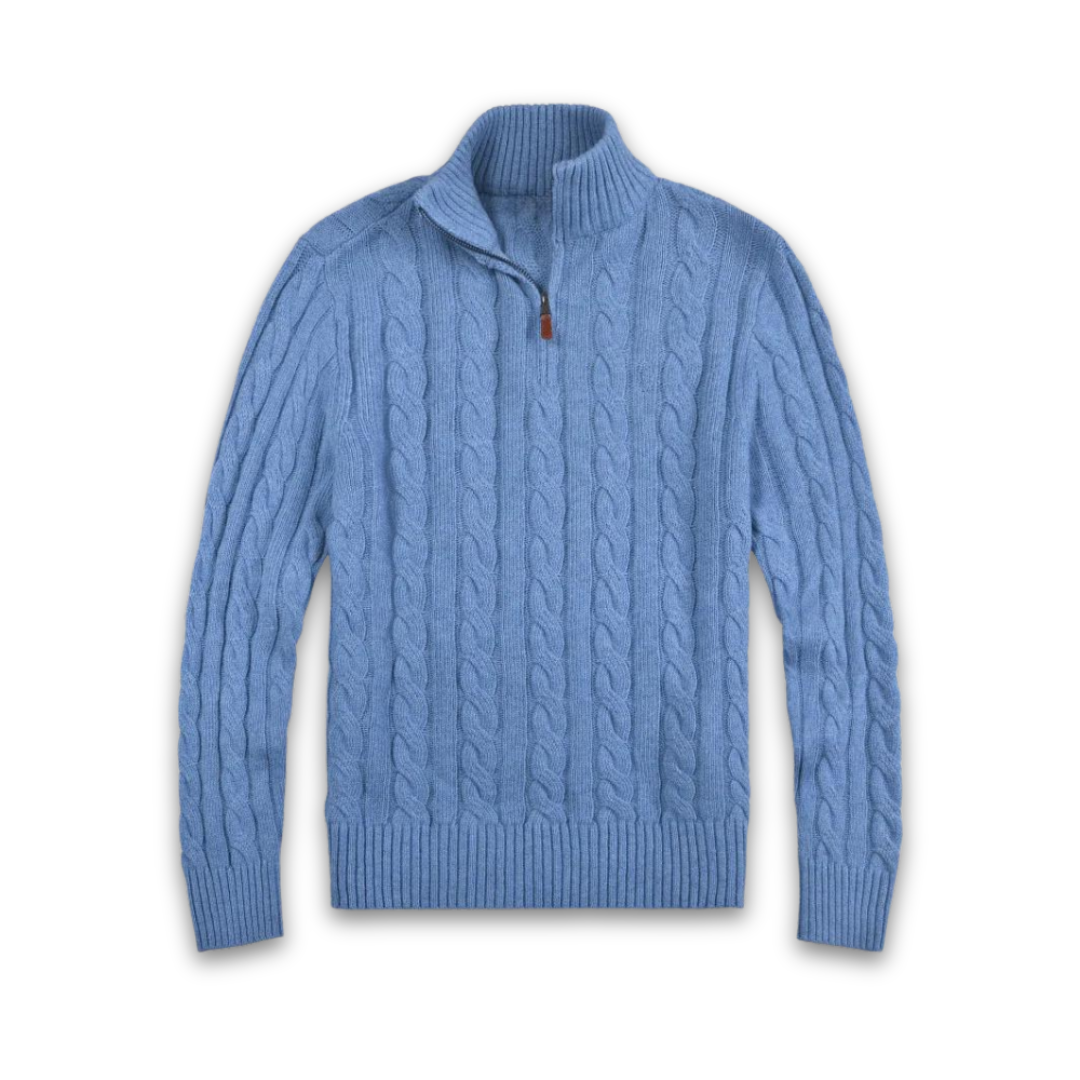 Maglione in con Mezza Zip da Uomo | Ideale per Autunno/Inverno