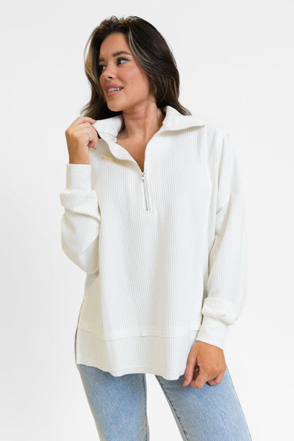 Maglione Lavorato a Maglia con Mezza Zip per Donna | Ideale per l'Autunno/Inverno