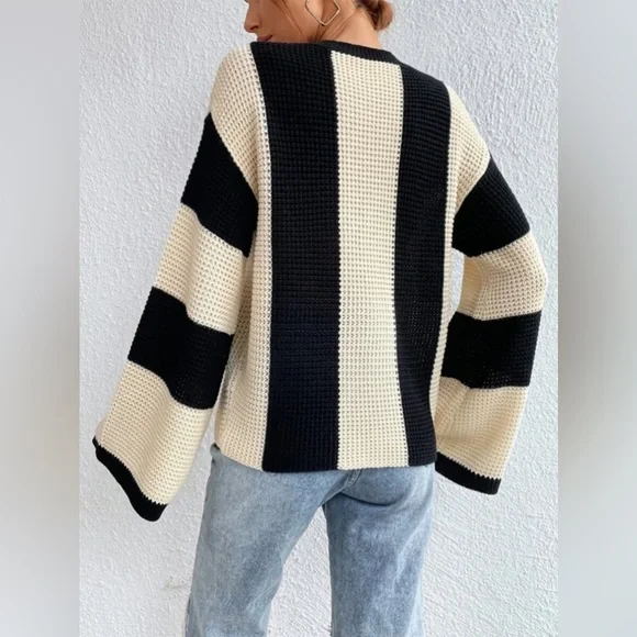 Maglione Tricot a Righe per Donna | Ideale per l'Autunno/Inverno