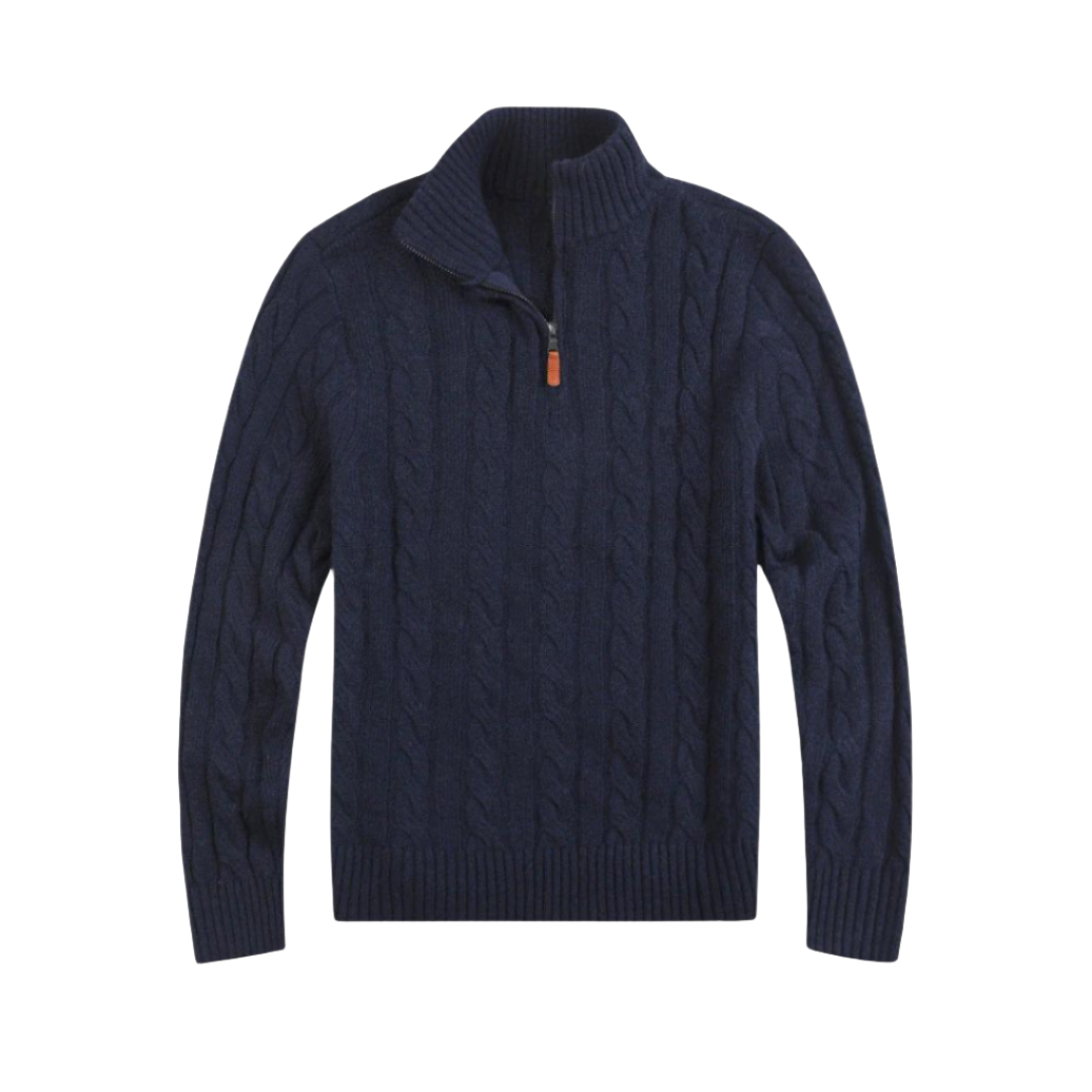 Maglione in con Mezza Zip da Uomo | Ideale per Autunno/Inverno